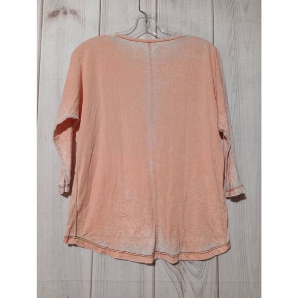 Affliction Shirt Ladies Extra Small Creed Burnout Doleman Sleeve‎ Peach Music - Picture 2 of 7